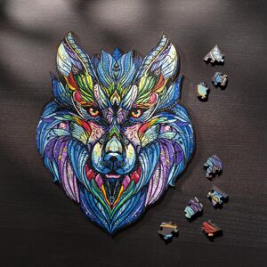 Dřevěné puzzle Vlk, 200 dílků