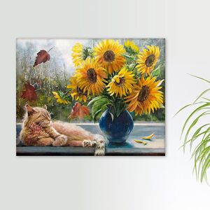 Weltbild Diamantové malování Kočka a slunečnice