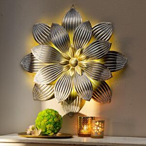 Nástěnná LED dekorace Zlatý květ