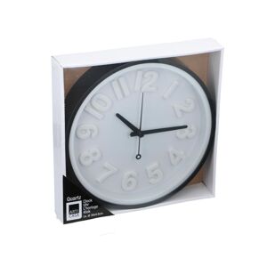 Nástěnné hodiny, bílá čísla, 30 cm