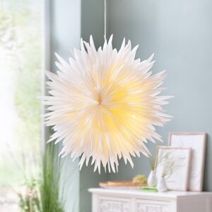 LED dekorace květina Dahlia, bílá, 60 cm