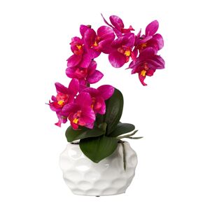 Gasper Orchidej v keramickém květináči, fialová, 33cm