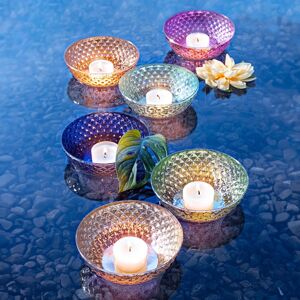 Weltbild Plovoucí skleněné misky Natare s čajovými svíčkami, sada 6 ks
