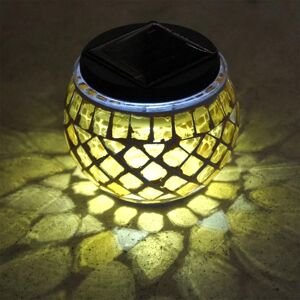 Solární lampa Mozaika, žlutá
