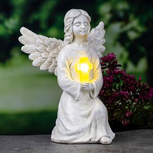 Haushalt international Solární soška anděla se světelným křížem