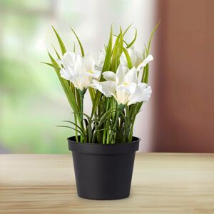 Umělá květina iris bílý