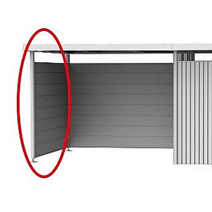 Biohort Boční stěna pro postranní střechu Biohort HighLine H2 (stříbrná metalíza)