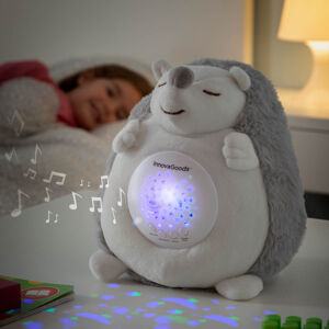 InnovaGoods Plyšový ježek Spikey s bílým šumem a projektorem na spaní