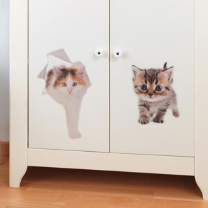WENKO 3D Samolepky Kočka, sada 6 ks