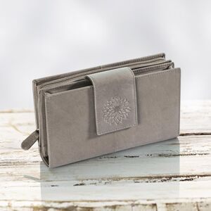 Dámská peněženka kožená dahlia, šedá