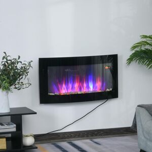 HOMCOM Elektrický krb na zeď, 65 x 52 x 11 cm