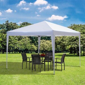 Outsunny Zahradní skládací altán, bílý,  3 x 3 x 2,5 m