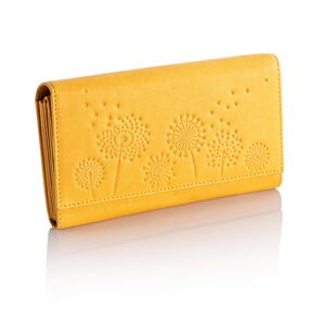 HJP Dámská peněženka kožená Pampeliška, žlutá