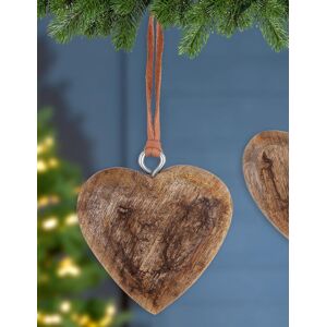 Gilde Dřevěná závěsná dekorace Srdce, 11 cm