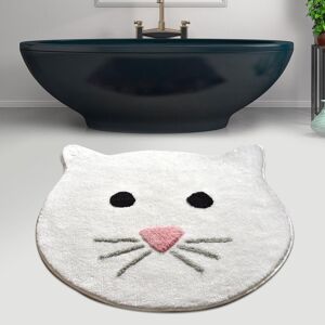 Koupelnová předložka kočka, bílá