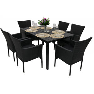Deokork Zahradní ratanová sestava PALERMO 1+6 (různé délky) stůl 205x90 cm