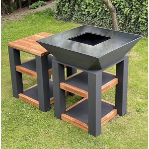 Set grilovacího ohniště + servírovací stůl